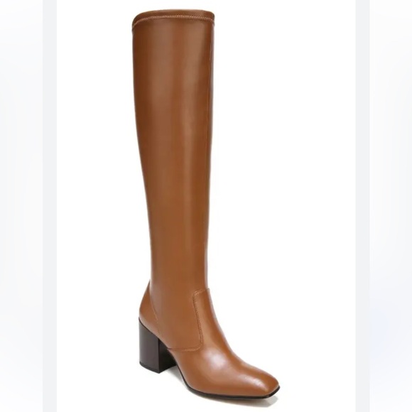 Franco Sarto Talfer Classic Tall Knee High Heeled‎ Boots Camel Brown Size 7 NWOT - Picture 1 of 10